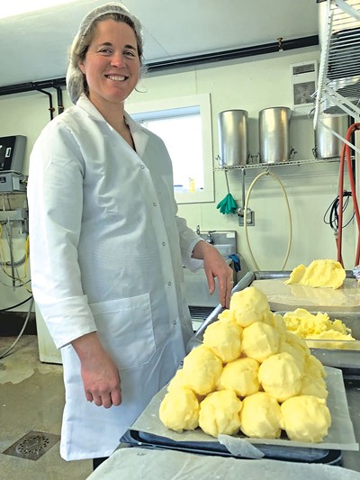 Hilary Haigh with Animal Farm Creamery butter - FILE: MELISSA PASANEN