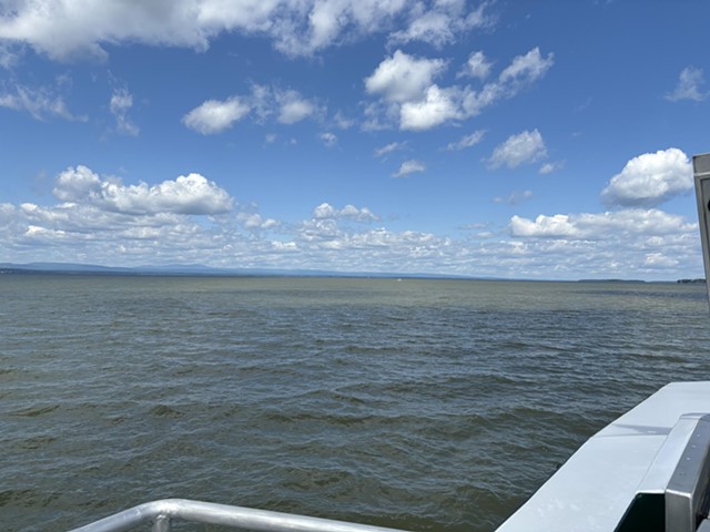 Some of the lake was still murky a week after the flooding. - JACK MCGUIRE