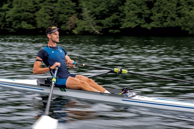 Jacob Plihal training at Craftsbury Outdoor Center ahead of the 2024 Paris Olympics - JOSH KUCKENS