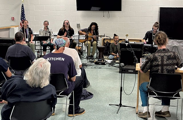 The Non Prophets performing  for inmates - KEN PICARD