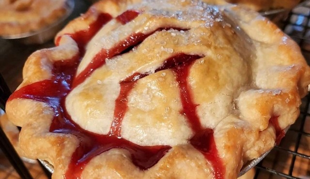 Isabelle Mae's Pie Emporium strawberry-rhubarb pie - COURTESY