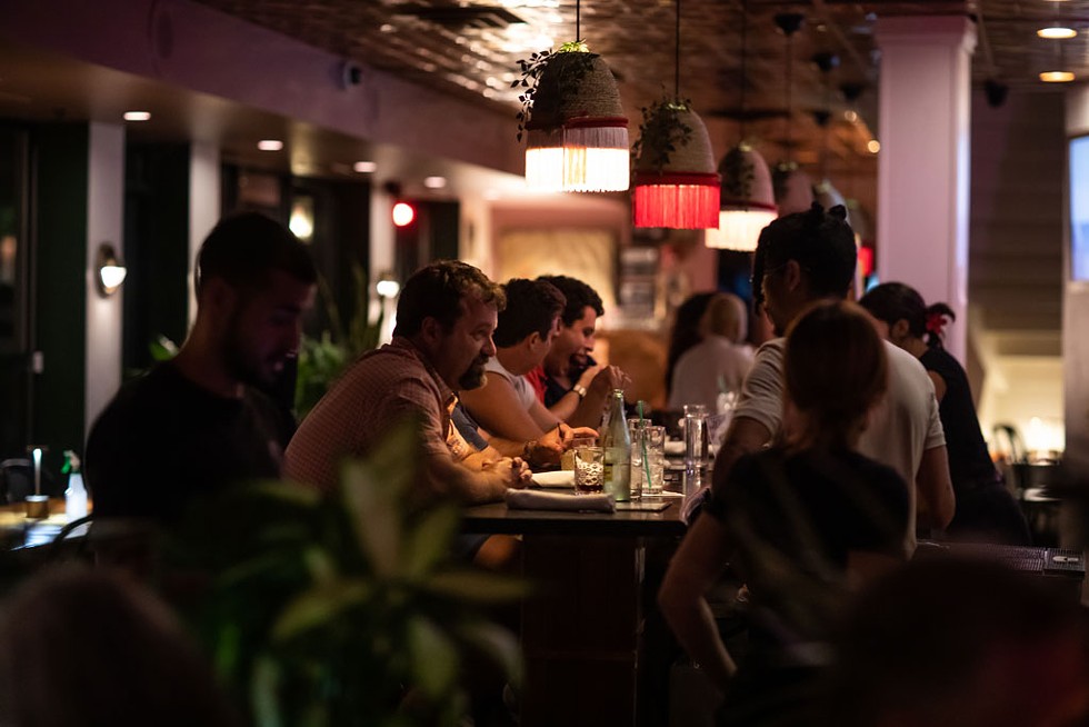 The bar at Santiago's in Burlington