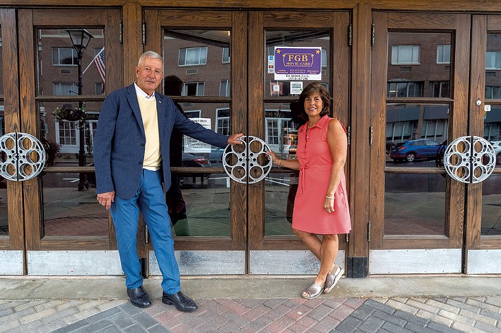 Fred Bashara and his daughter Cyndy Golonka outside Capitol Theater - JEB WALLACE-BRODEUR