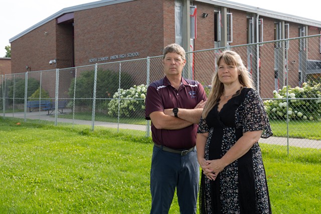 Principal Chris Young and superintendent Elaine Collins - FILE: DON WHIPPLE