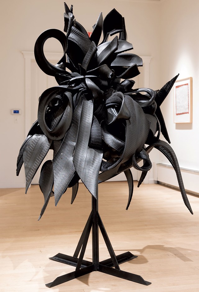 "Muse" tire sculpture by Chakaia Booker