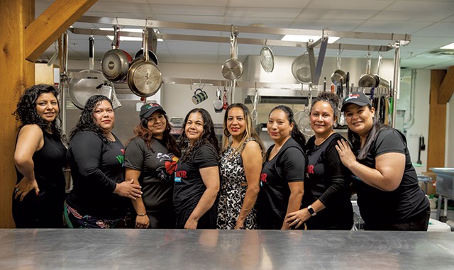 Viva el Sabor, from left: Alejandra Perez, Magnolia Gonz&aacute;lez, Elizabeth Martinez, Maria Martinez, Matilda Fuentes, Catalina Ram&iacute;rez Mart&iacute;nez, Alicia Rodriguez and Wendy Gir&oacute;n - COURTESY OF ZVD PHOTOGRAPHY