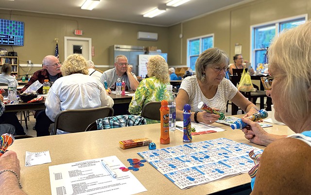 Bingo night at the Gilman Senior Center - RACHEL HELLMAN