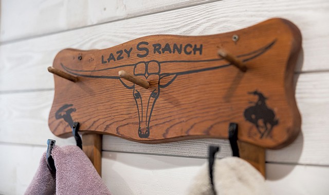 A towel rack at Paul Hance's summer home in St. Albans - OWEN LEAVEY