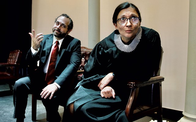 Lucas Levy and Bevin Hill in Scalia/Ginsburg  - COURTESY OF STEVE JAMES | ADDISON INDEPENDENT