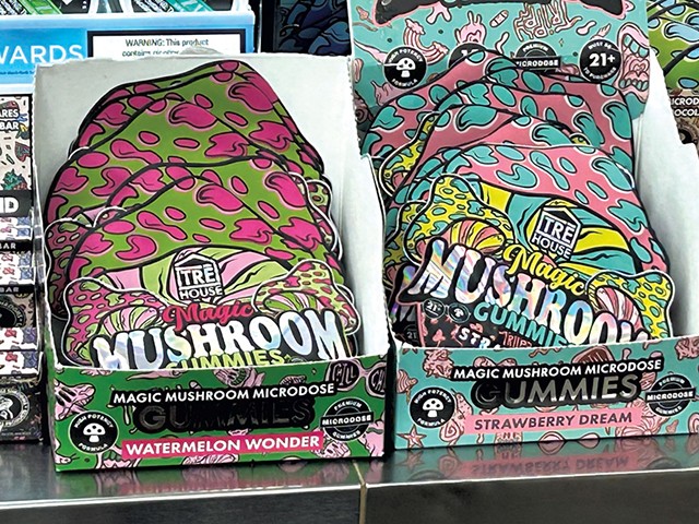 Items claiming to be Magic Mushroom gummies at a convenience store in Essex - COURTESY