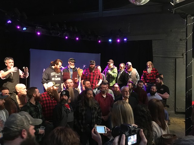 Vermont Beardies contestants at ArtsRiot in Burlington - SADIE WILLIAMS