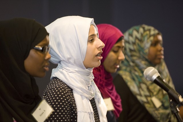 Muslim Girls Making Change slam poets - COURTESY OF YOUNG WRITERS PROJECT
