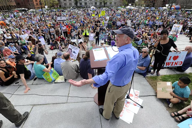 Protesters Rally at the Statehouse Over Climate Issues
