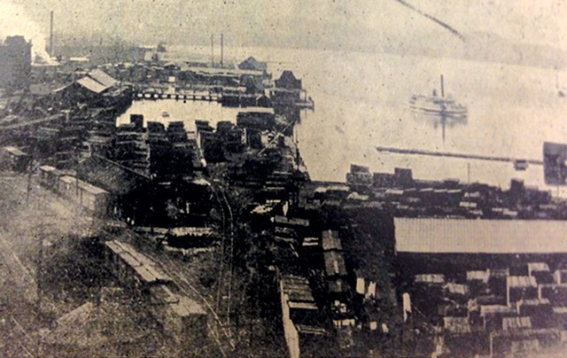 Burlington waterfront in 1944