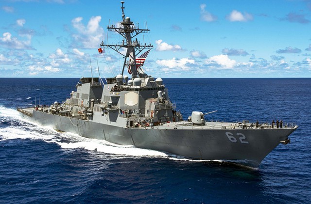 The  USS Fitzgerald, before the crash - COURTESY: U.S. NAVY