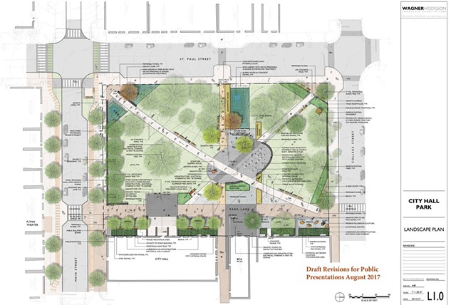 The 2017 City Hall Park design - COURTESY CITY OF BURLINGTON