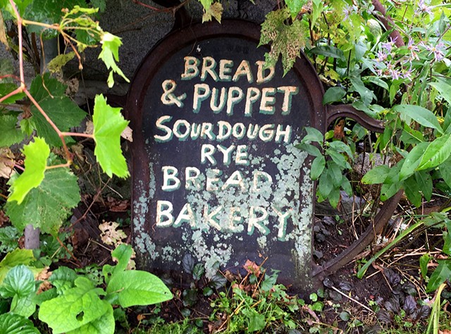 Outside the Bread and Puppet bakery - SALLY POLLAK