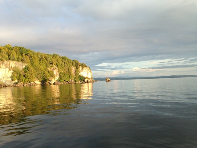 View of Lone Rock Point from Lake Champlain - MOLLY WALSH/SEVEN DAYS