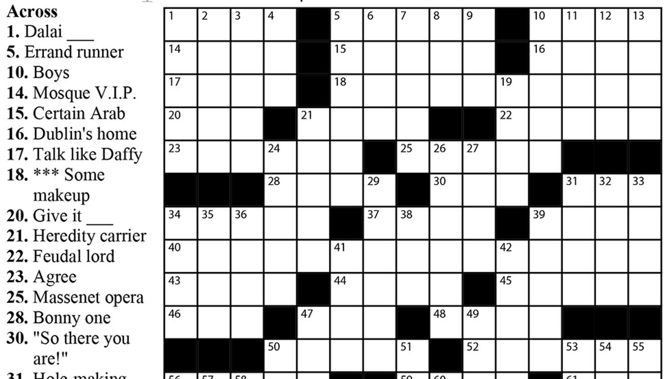 Crossword: Library Items? (4/29/20) Crossword Seven Days