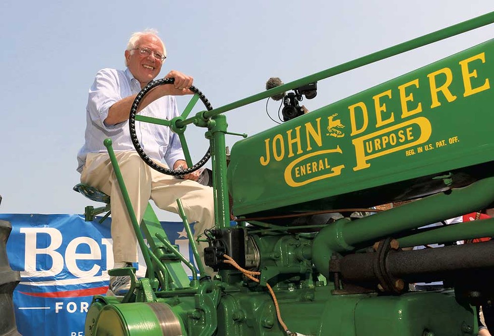 Bernie campaigning in Iowa, July 2015. - DEBRA KATZ