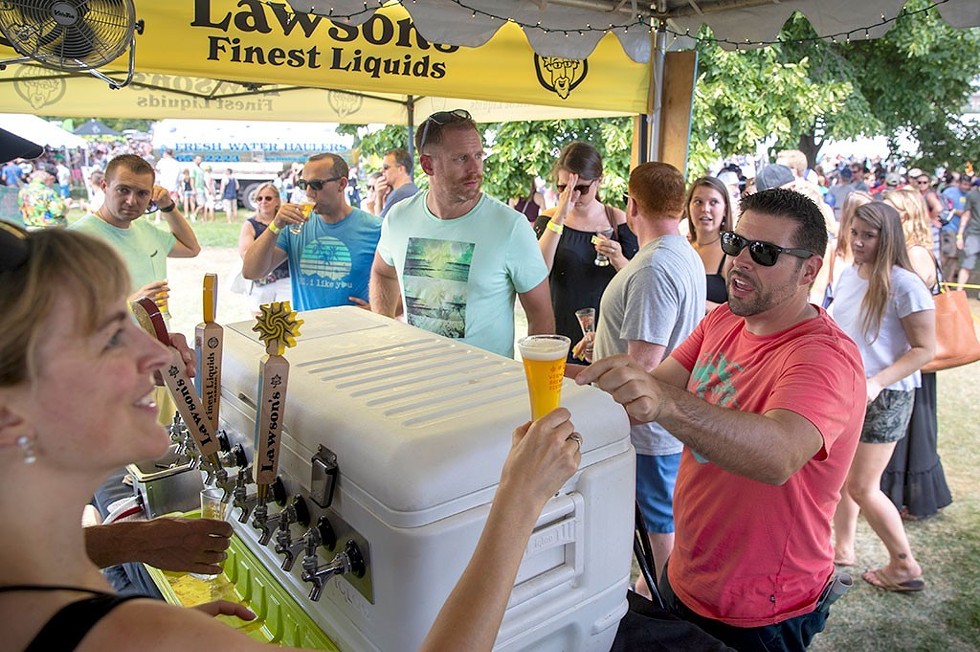 At the Lawson's tent at Vermont Brewers Festival 2018 - JAMES BUCK