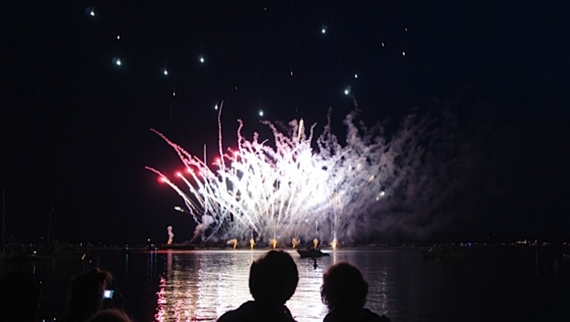 July 3rd fireworks spectacle at Burlington's waterfront