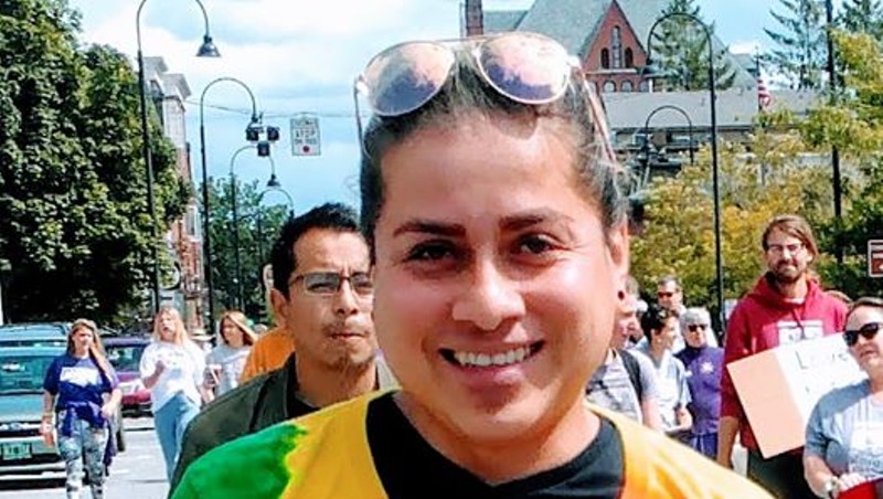 Durvi Martinez at a Burlington Pride Parade in 2019