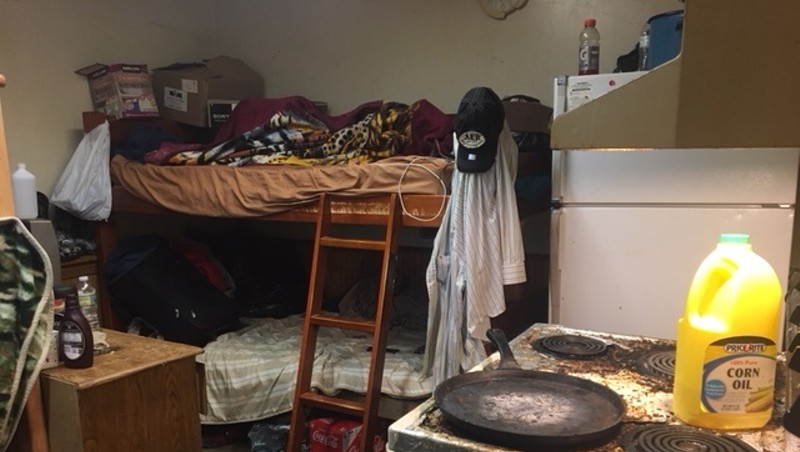 Three farmworkers shared this room, according to Migrant Justice.