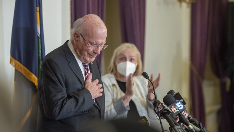 Sen. Patrick Leahy and his wife Marcelle on Monday