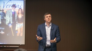 James O'Keefe speaking in Middlebury