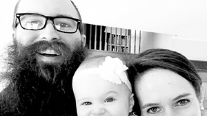 Nate and Elizabeth Thames with their daughter
