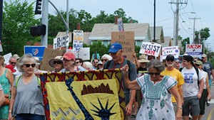 Protesters on Saturday
