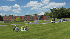 Rendering of the proposed renovation to Burlington High School.