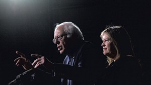 Jane O'Meara Sanders (right) and her husband