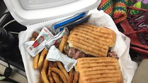 Roast beef panini with fries from Kerry's Kwik Stop
