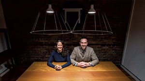 Jessica and Dustin Glasscoe of Vermont Farm Table at their offices in Burlington