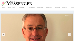 The St. Albans Messenger website features a photo of new owner Jim O'Rourke.