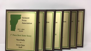 Seven Days Wins 18 Awards in Vermont Press Association Contest