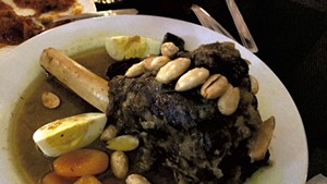 Lamb-shank tagine at Little Morocco Caf&eacute;