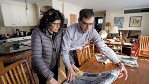 Above: Meg Handler and David Kaminsky in their Hinesburg home
