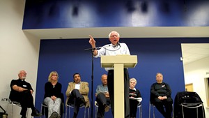 Sen. Bernie Sanders speaks in Dubuque, Iowa, in September 2014.