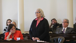 Sen. Ginny Lyons speaks in favor of Proposition 5 Thursday on the Senate floor