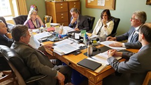 A conference committee of the Vermont legislature meets to discuss the adjutant general selection process.