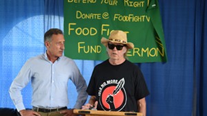 Neil Young pledges $100,000 Sunday to Gov. Peter Shumlin toward Vermont's legal battle over the state's GMO labeling law.