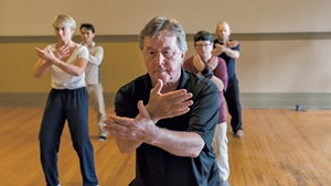 Bob Boyd leads a tai chi class at his Church Street studio