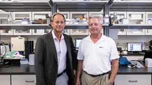 Briar and Adam Alpert at BioTek's Winooski headquarters
