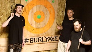 Jules Townsend, Mike Garber and Jesse Snyder of Burly Axe Throwing