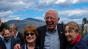 Sen. Bernie Sanders campaigning in New Hampshire in May
