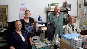 Green Mountain Trading Post staff, from left: Sharon Reihmer, Dorinda Michaud, Gary Lotspeich and Bill Thompson