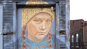 A Greta Thunberg Mural Is Defaced and Rebooted in Rutland